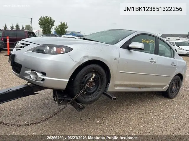 2005 Mazda 3 Mazda Gt VIN: JM1BK123851322256 Lot: 20266259