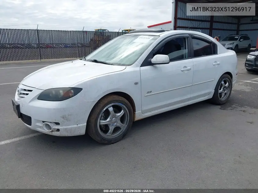 2005 Mazda Mazda3 S VIN: JM1BK323X51296917 Lot: 45221526