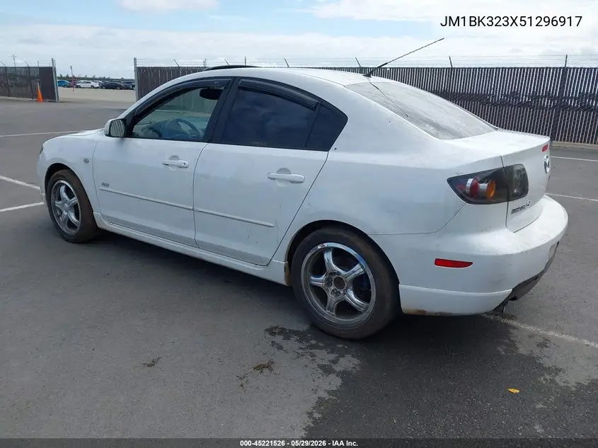 2005 Mazda Mazda3 S VIN: JM1BK323X51296917 Lot: 45221526