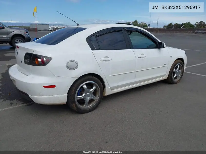 2005 Mazda Mazda3 S VIN: JM1BK323X51296917 Lot: 45221526