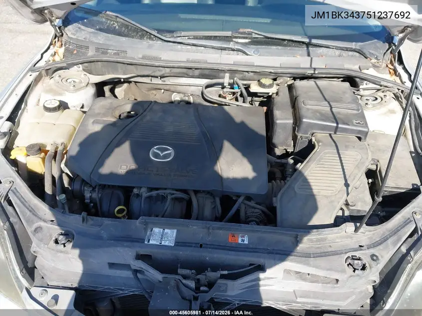 2005 Mazda Mazda3 S VIN: JM1BK343751237692 Lot: 45605981