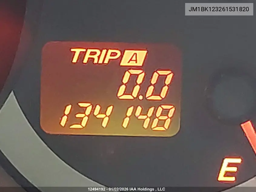 2006 Mazda Mazda3 Gt VIN: JM1BK123261531820 Lot: 12494192