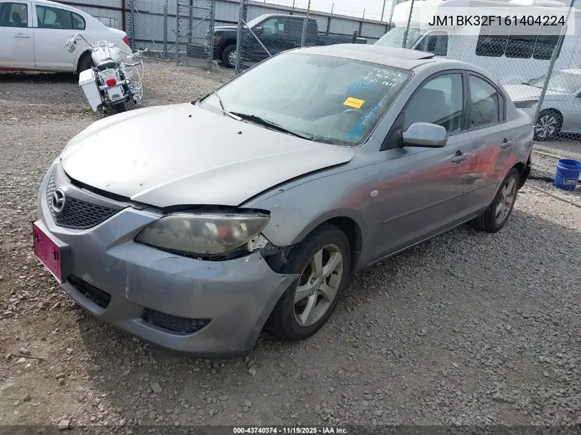 JM1BK32F161404224 2006 Mazda Mazda3 I