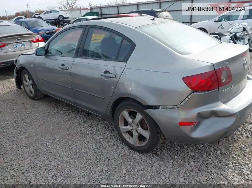 JM1BK32F161404224 2006 Mazda Mazda3 I
