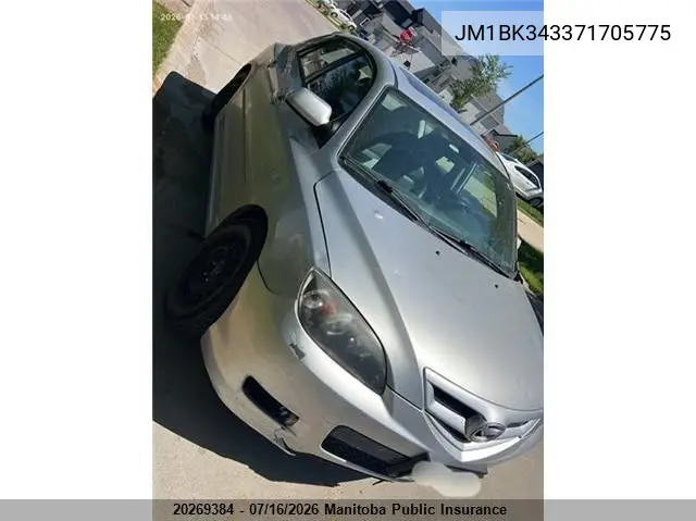 2007 Mazda Mazda3 S VIN: JM1BK343371705775 Lot: 20269384
