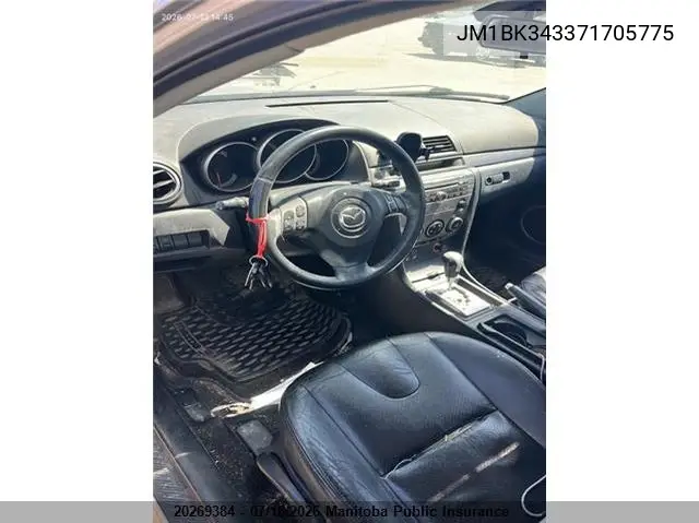 2007 Mazda Mazda3 S VIN: JM1BK343371705775 Lot: 20269384