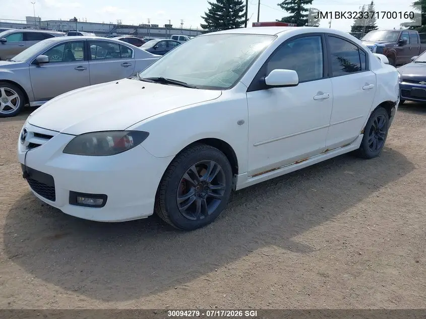2007 Mazda 3 S VIN: JM1BK323371700160 Lot: 30094279