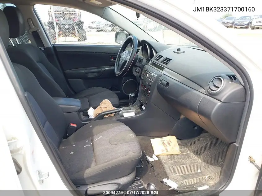 2007 Mazda 3 S VIN: JM1BK323371700160 Lot: 30094279