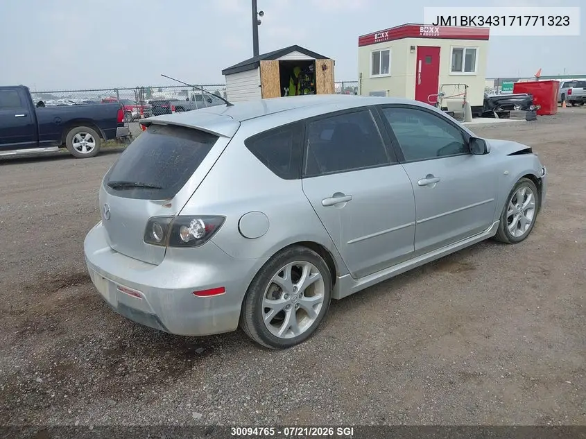 2007 Mazda 3 Hatchback VIN: JM1BK343171771323 Lot: 30094765