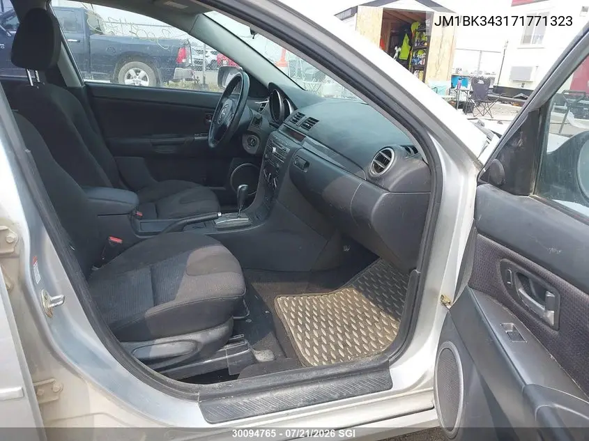 2007 Mazda 3 Hatchback VIN: JM1BK343171771323 Lot: 30094765