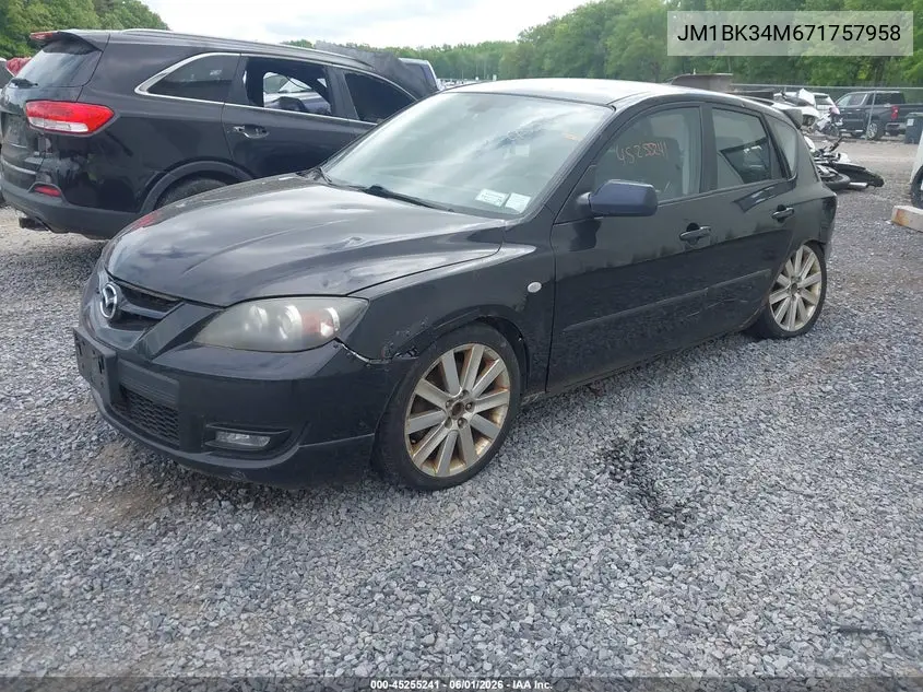 2007 Mazda Mazdaspeed3 Grand Touring VIN: JM1BK34M671757958 Lot: 45255241