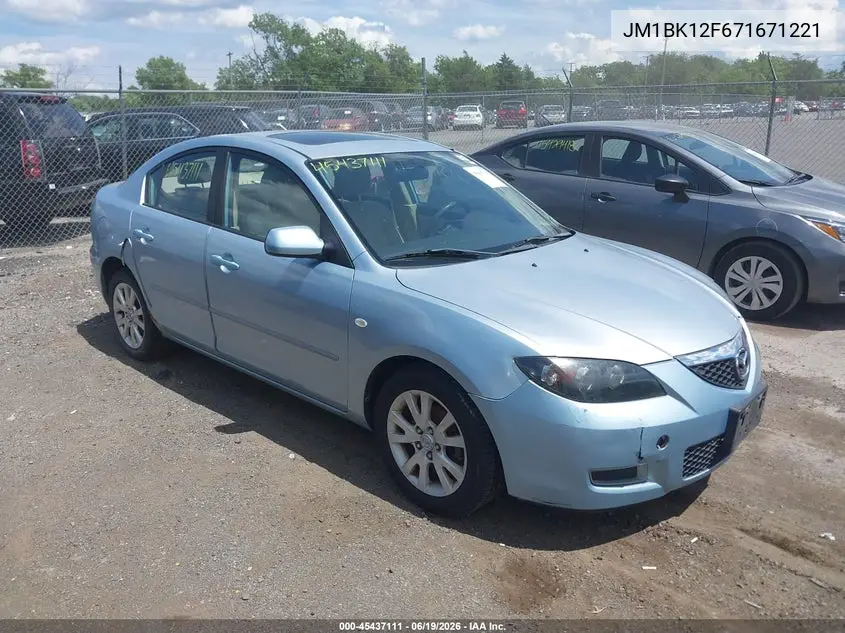 2007 Mazda Mazda3 I VIN: JM1BK12F671671221 Lot: 45437111
