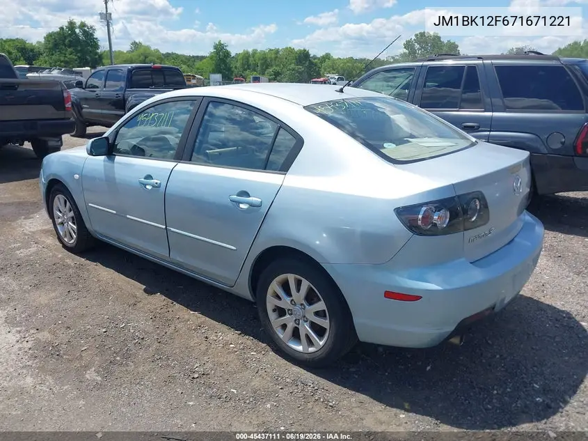 2007 Mazda Mazda3 I VIN: JM1BK12F671671221 Lot: 45437111