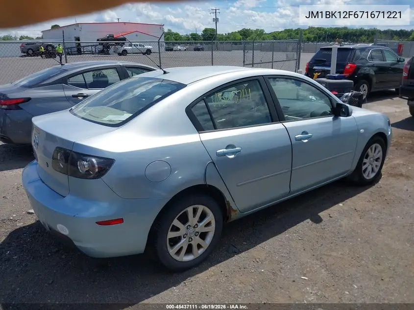 2007 Mazda Mazda3 I VIN: JM1BK12F671671221 Lot: 45437111