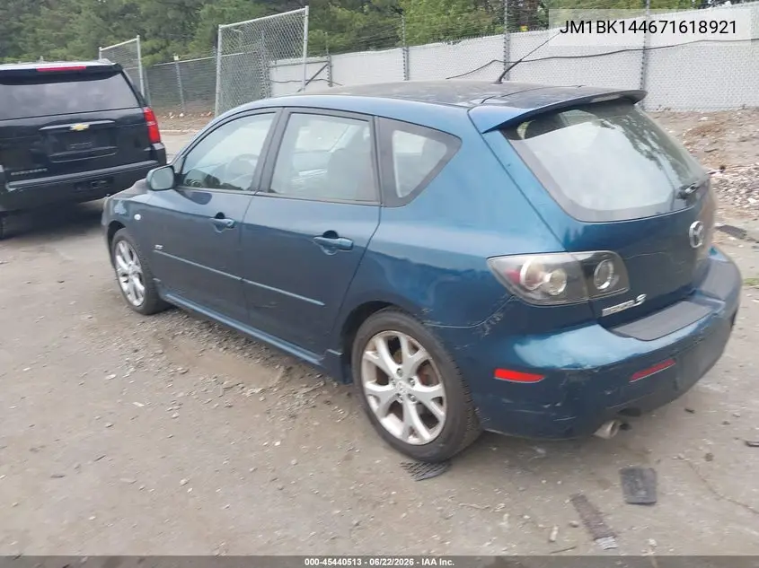 2007 Mazda Mazda3 S Sport VIN: JM1BK144671618921 Lot: 45440513