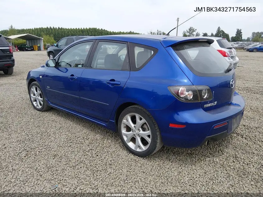 2007 Mazda Mazda3 S Touring VIN: JM1BK343271754563 Lot: 45449305