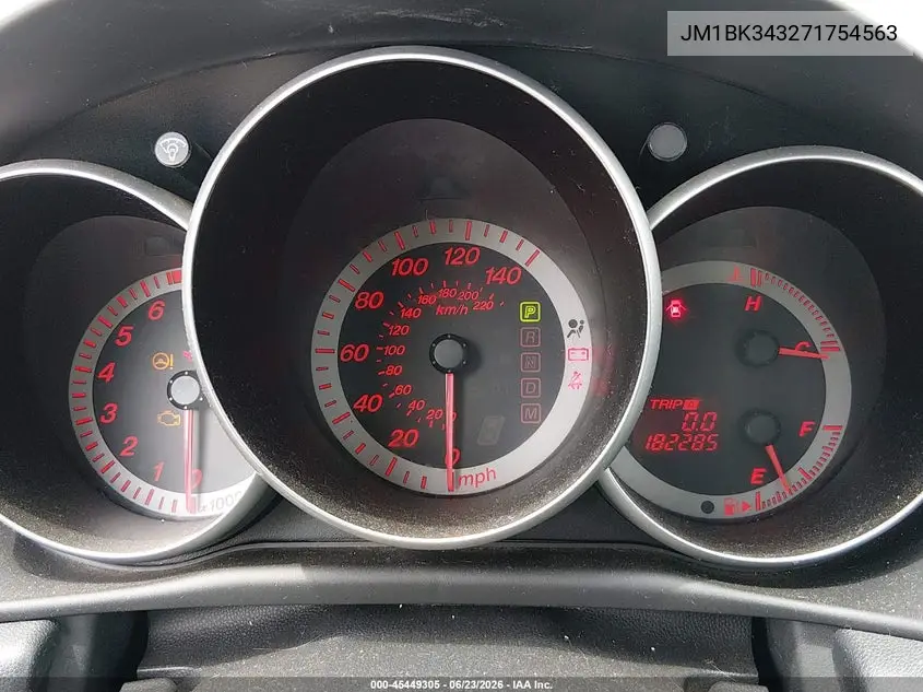 2007 Mazda Mazda3 S Touring VIN: JM1BK343271754563 Lot: 45449305
