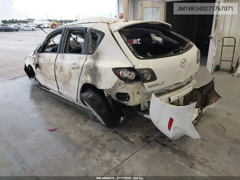 2007 Mazda Mazda3 S Grand Touring VIN: JM1BK343271767071 Lot: 45666374