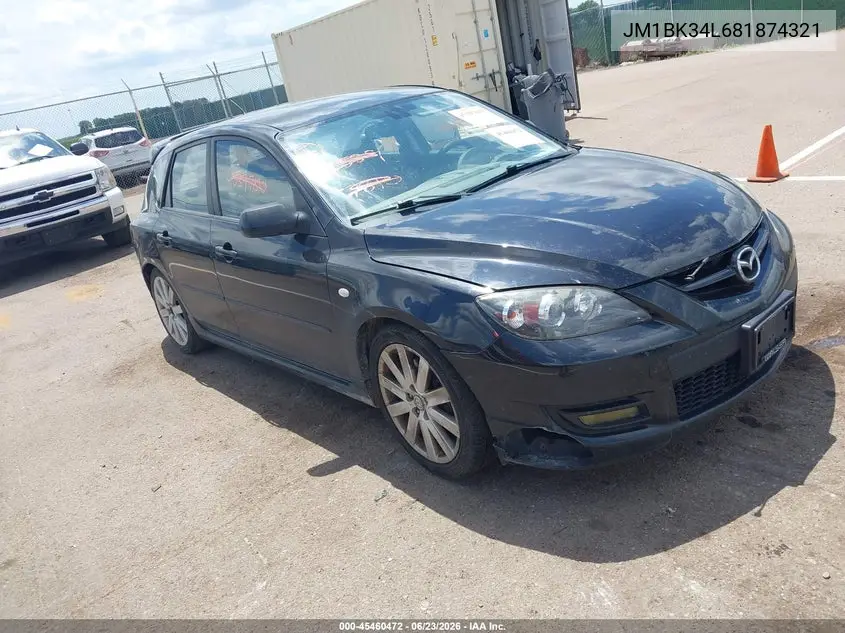 2008 Mazda Mazdaspeed3 Grand Touring VIN: JM1BK34L681874321 Lot: 45460472