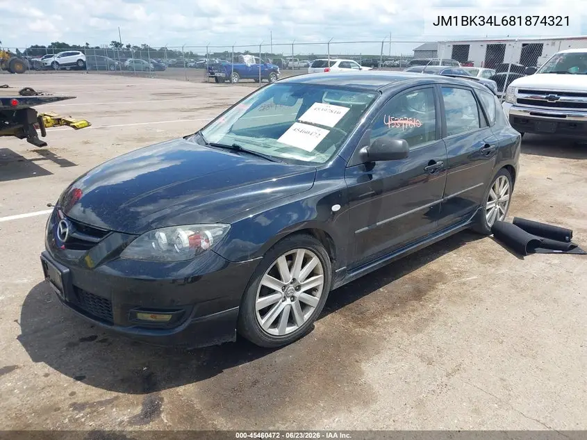 2008 Mazda Mazdaspeed3 Grand Touring VIN: JM1BK34L681874321 Lot: 45460472