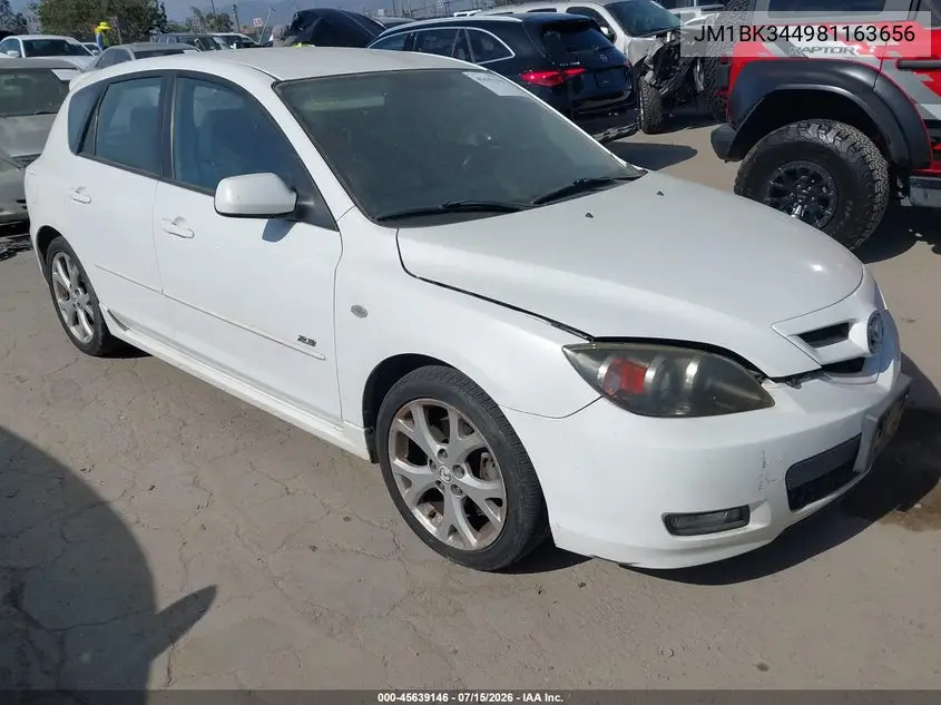 2008 Mazda Mazda3 S Touring VIN: JM1BK344981163656 Lot: 45639146