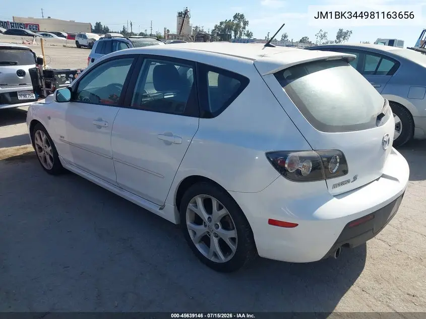 2008 Mazda Mazda3 S Touring VIN: JM1BK344981163656 Lot: 45639146