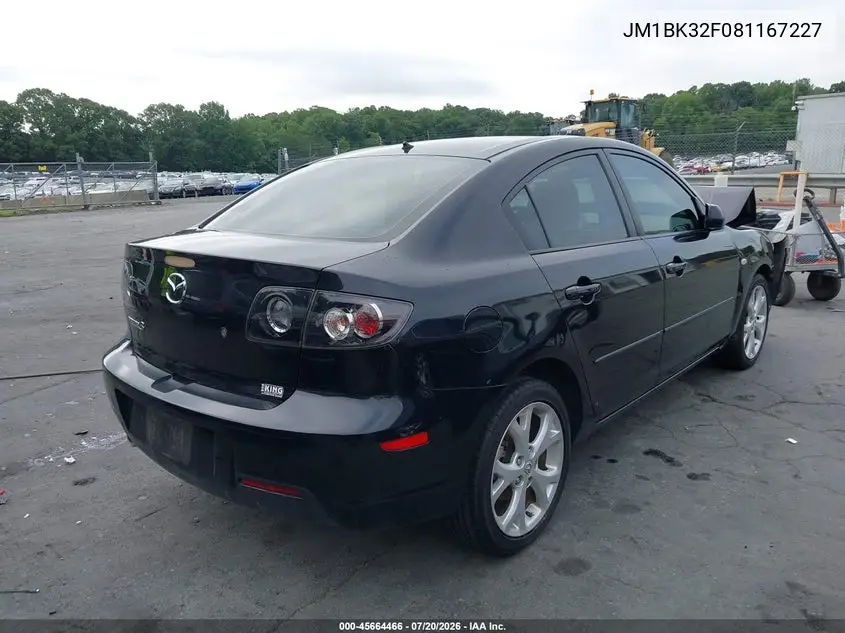 2008 Mazda Mazda3 I Touring Value VIN: JM1BK32F081167227 Lot: 45664466