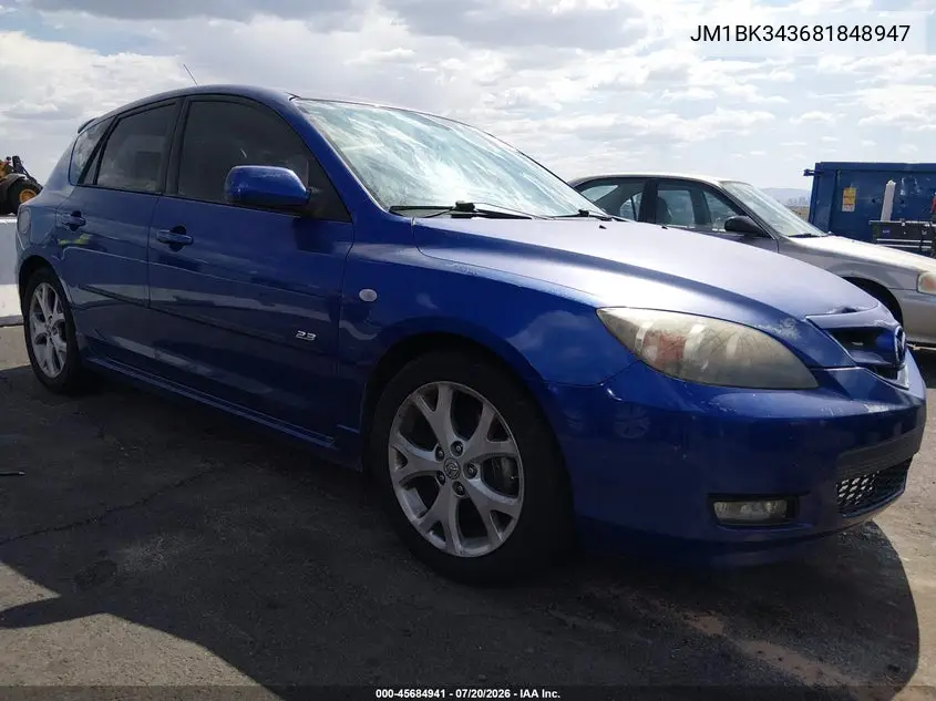 2008 Mazda Mazda3 S Sport VIN: JM1BK343681848947 Lot: 45684941