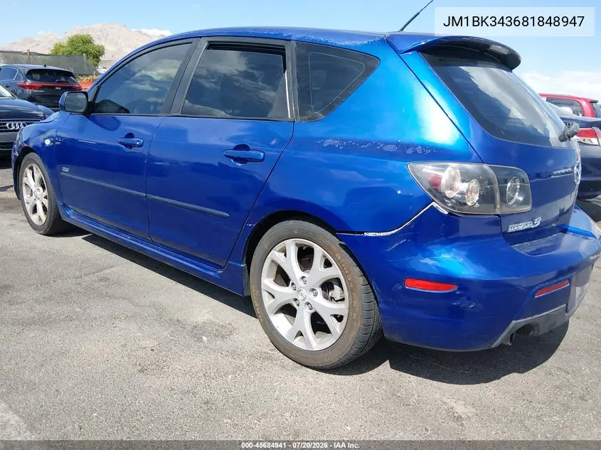 2008 Mazda Mazda3 S Sport VIN: JM1BK343681848947 Lot: 45684941