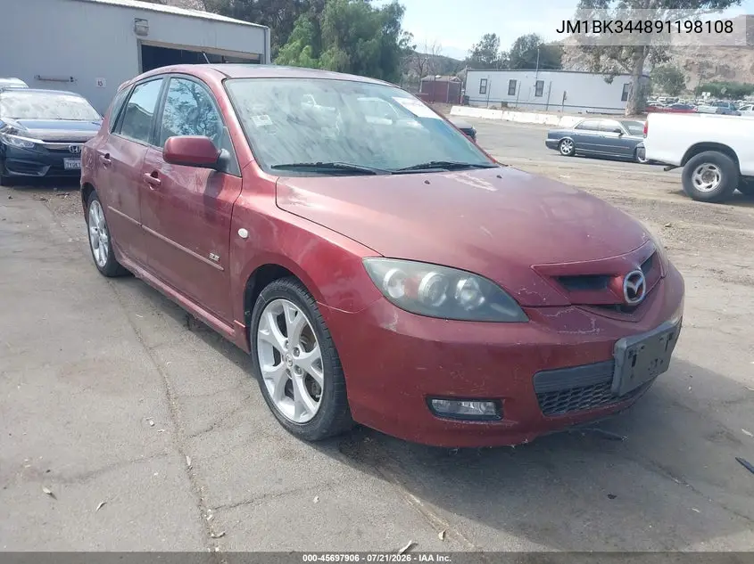 2009 Mazda Mazda3 S Touring VIN: JM1BK344891198108 Lot: 45697906