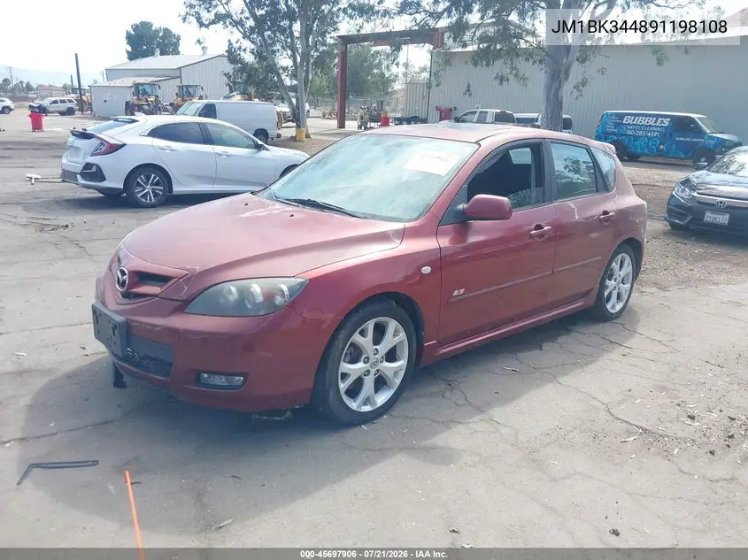 2009 Mazda Mazda3 S Touring VIN: JM1BK344891198108 Lot: 45697906