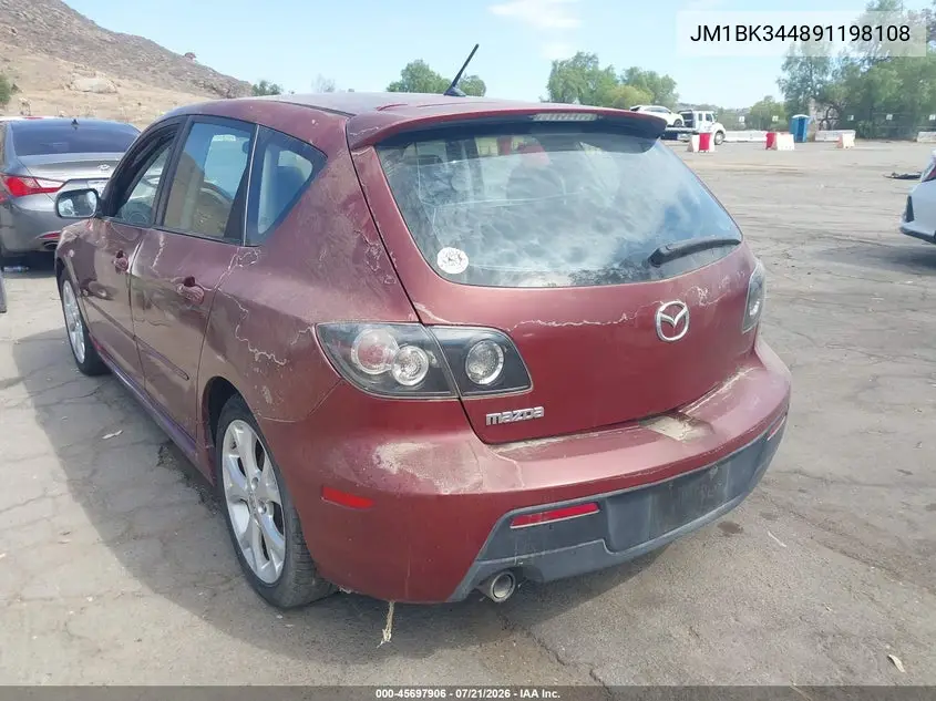 2009 Mazda Mazda3 S Touring VIN: JM1BK344891198108 Lot: 45697906
