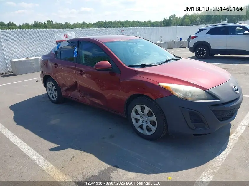 2011 Mazda Mazda3 Gx VIN: JM1BL1UF2B1460164 Lot: 12641938X