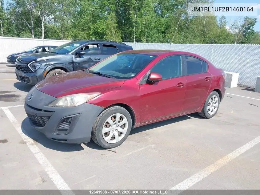 2011 Mazda Mazda3 Gx VIN: JM1BL1UF2B1460164 Lot: 12641938X