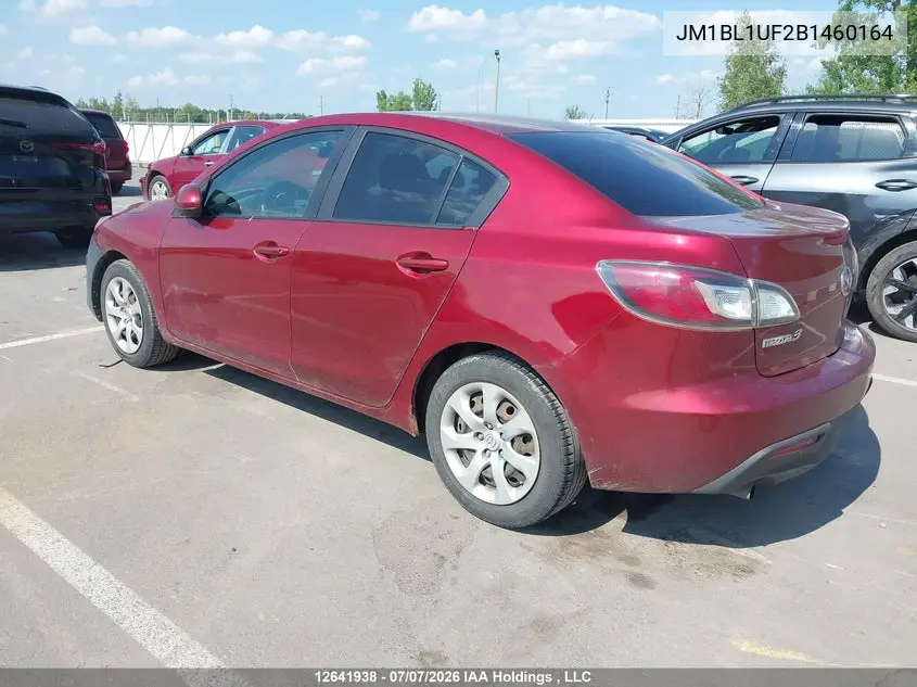 2011 Mazda Mazda3 Gx VIN: JM1BL1UF2B1460164 Lot: 12641938X