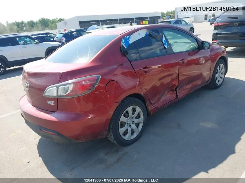 2011 Mazda Mazda3 Gx VIN: JM1BL1UF2B1460164 Lot: 12641938X
