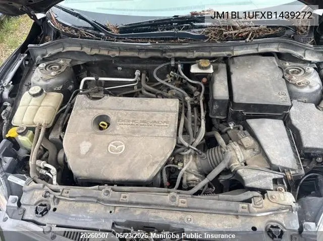2011 Mazda 3 Mazda Gx VIN: JM1BL1UFXB1439272 Lot: 20260507