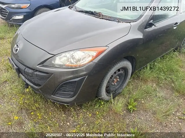 2011 Mazda 3 Mazda Gx VIN: JM1BL1UFXB1439272 Lot: 20260507
