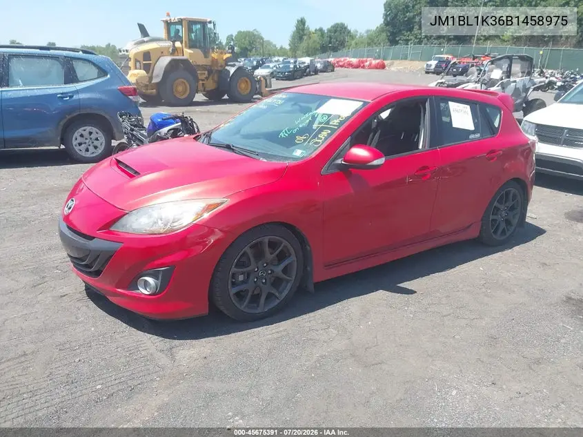 2011 Mazda Mazdaspeed3 Sport VIN: JM1BL1K36B1458975 Lot: 45675391