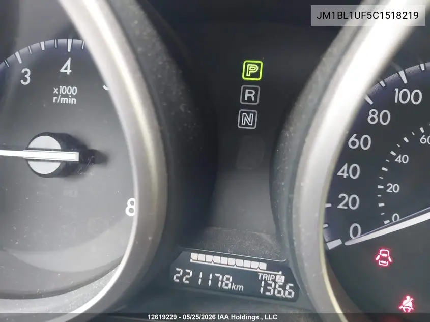 2012 Mazda Mazda3 Gx VIN: JM1BL1UF5C1518219 Lot: 12619229