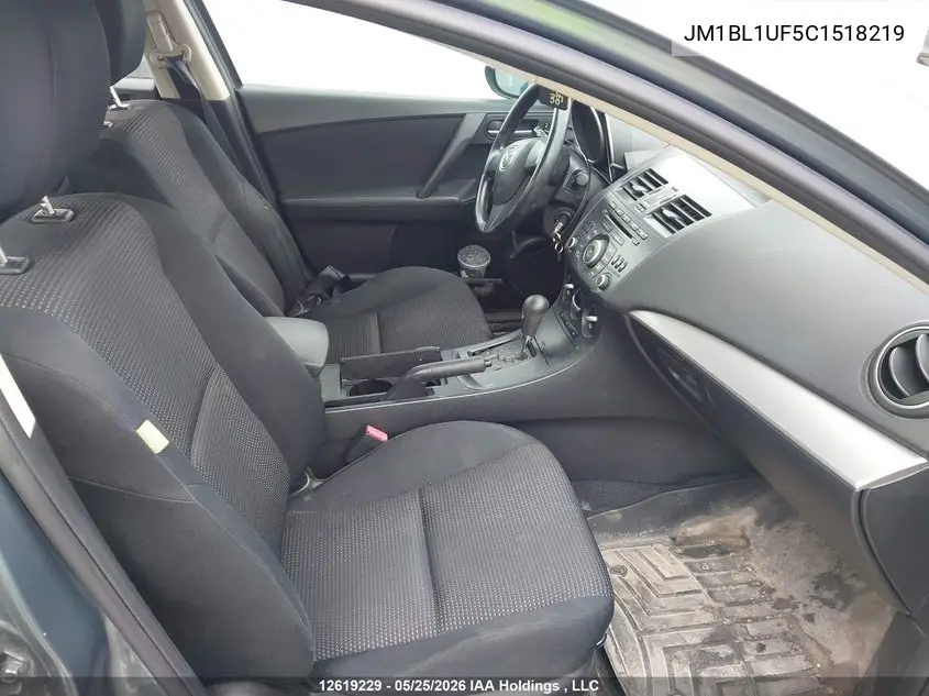2012 Mazda Mazda3 Gx VIN: JM1BL1UF5C1518219 Lot: 12619229