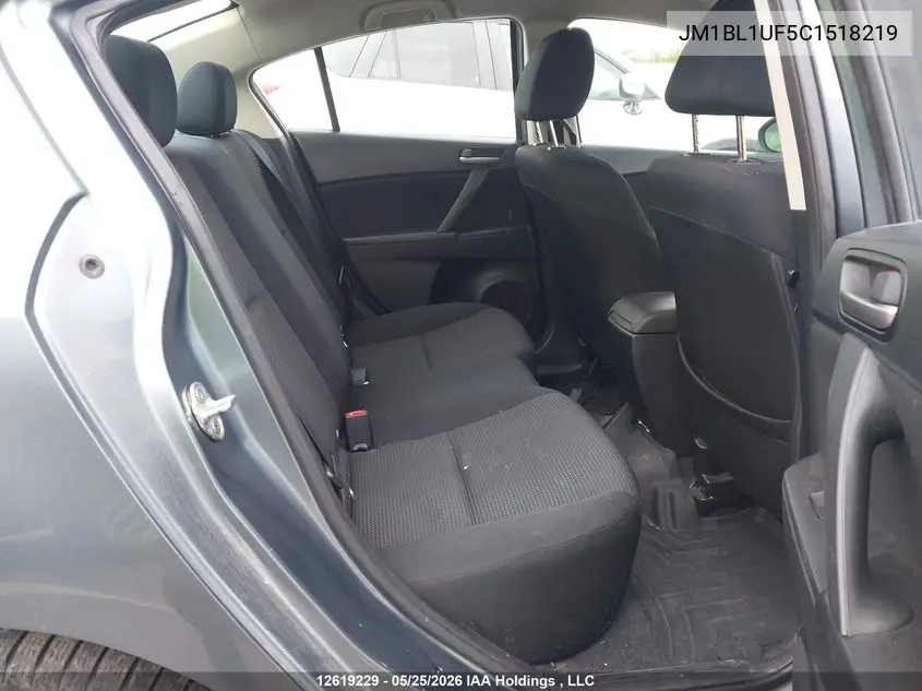 2012 Mazda Mazda3 Gx VIN: JM1BL1UF5C1518219 Lot: 12619229