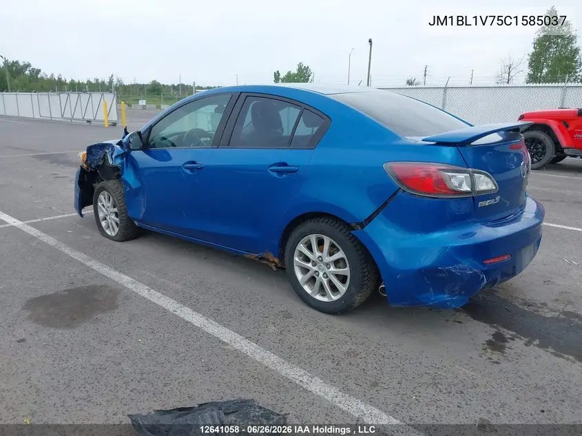 2012 Mazda Mazda3 VIN: JM1BL1V75C1585037 Lot: 12641058