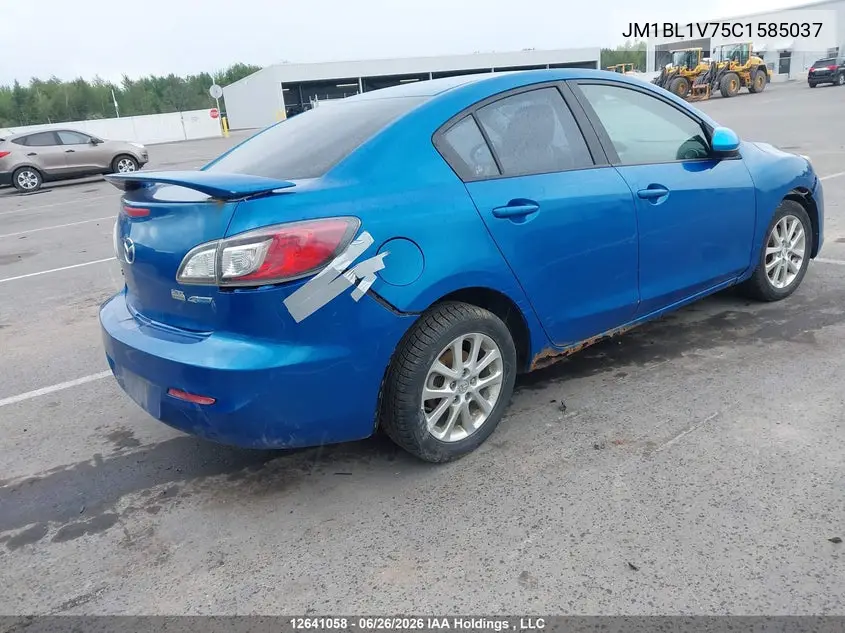 2012 Mazda Mazda3 VIN: JM1BL1V75C1585037 Lot: 12641058