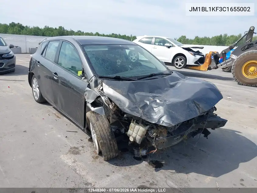 2012 Mazda 3 I VIN: JM1BL1KF3C1655002 Lot: 12648360