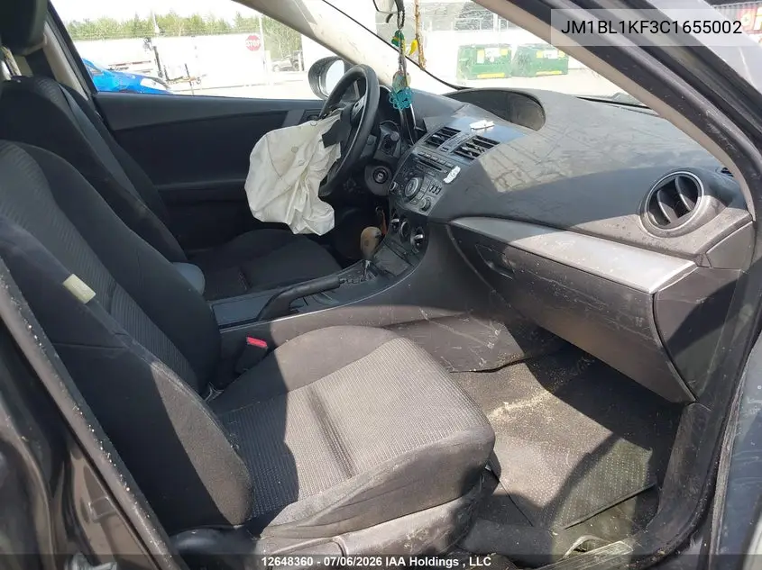 2012 Mazda 3 I VIN: JM1BL1KF3C1655002 Lot: 12648360