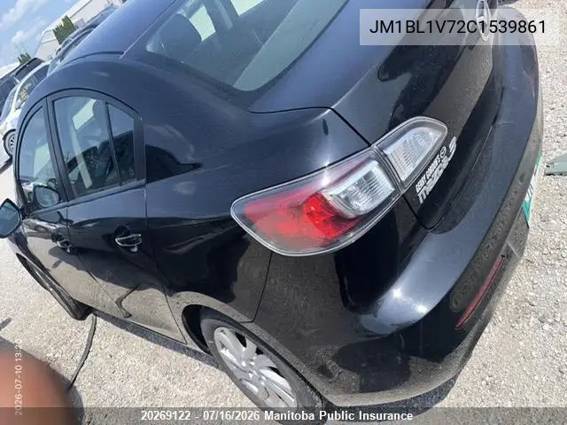 2012 Mazda 3 Mazda Gs VIN: JM1BL1V72C1539861 Lot: 20269122