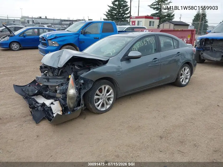 2012 Mazda Mazda3 Gt VIN: JM1BL1W58C1559903 Lot: 30091475