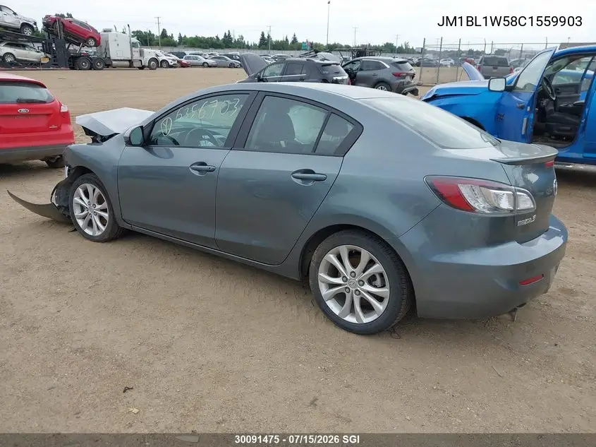 2012 Mazda Mazda3 Gt VIN: JM1BL1W58C1559903 Lot: 30091475
