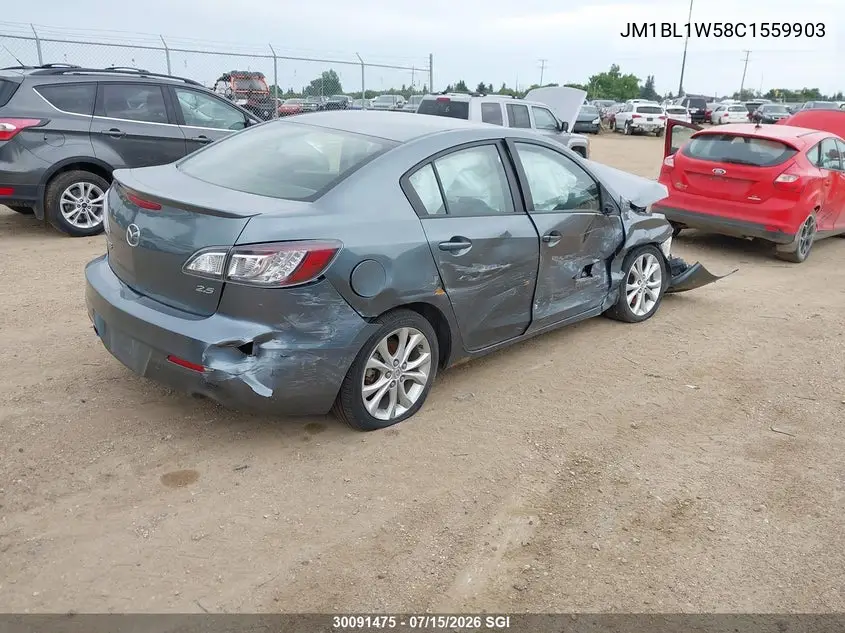 2012 Mazda Mazda3 Gt VIN: JM1BL1W58C1559903 Lot: 30091475